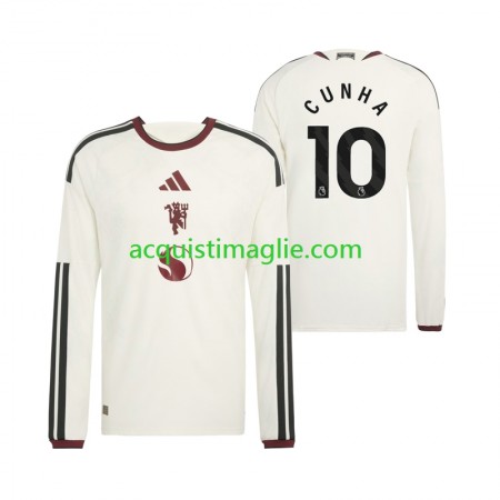 Divisa di Calcio Manchester United Matheus Cunha 10 Terza 2026/2027 Manica Lunga